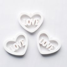 Cuore gesso scrittalove cm.5x5,5 pz.12