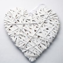 Cuore vimini bianco50x50 h4