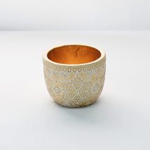 Vaso svasato arabesque oro d.12,5 h.10