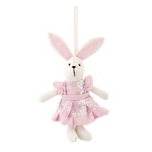 Coniglietta con vestito rosa cm.20 pz.2