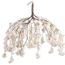 Lampadario fiori pesco con 72 led cm.90