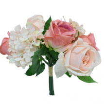 Avalanche rose/hydrangea mazzo x7