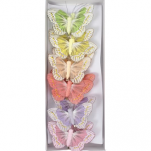 Farfalla con clip colori assortiti cm.8,5 pz.12