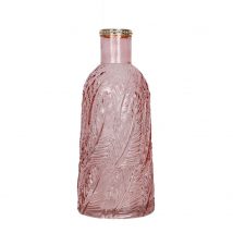 Bottiglia con decori rosa d.10,5 h.25,5