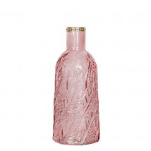Bottiglia con decori rosa d.12,5 h.30