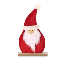 Babbo natale legno velluto h.24,5