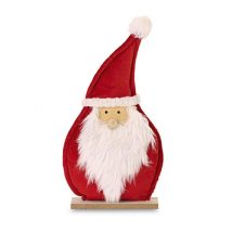 Babbo natale legno velluto h.30,5