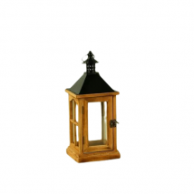 Lanterna legno tettometallo 15x15 h.35