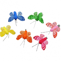 Farfalla con clip colori assortiti cm.5 pz.24