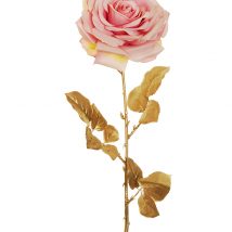 Rosa regina con gambo oro cm.81 pz.2