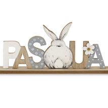 Scritta pasqua legnocm.32 h.14,5